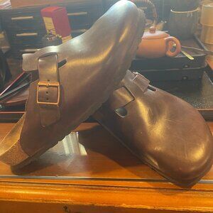 Birkenstock Mens size 46 EU 13 US Boston Soft footbed oiled leather color Habana